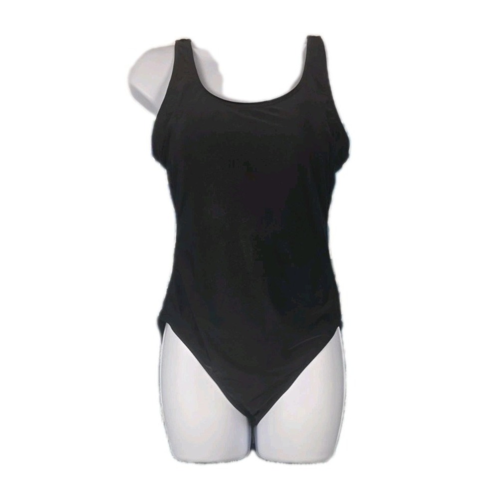 Nicole Miller One Piece Women's Bathing Suit Swim Suit Medium Black Padded Bra
